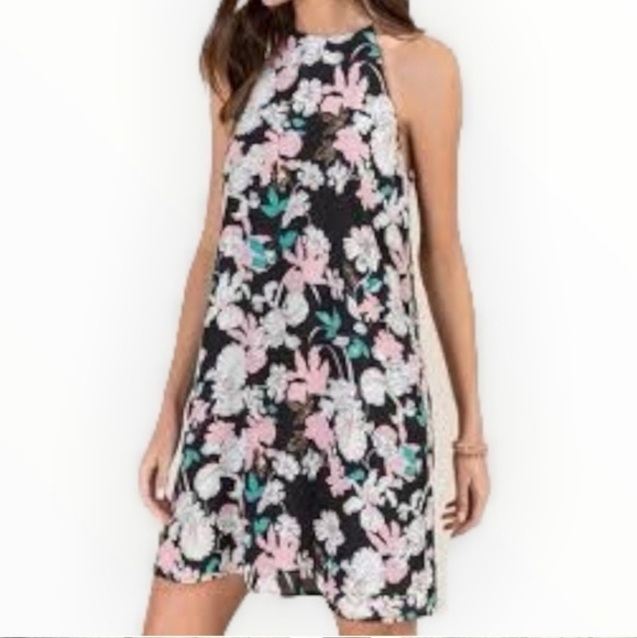 Everly Dress, Juliette Floral Foil Shift Sleeveless Dress, Size Medium - Picture 11 of 11